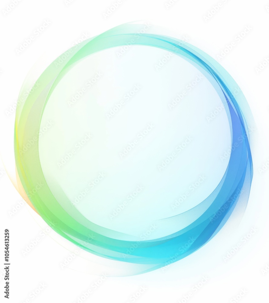 A round shape featuring a gradient color transition from light blue to green, set against a clean white background. A round shape featuring a gradient color transition from light blue to green, set against a clean white background.