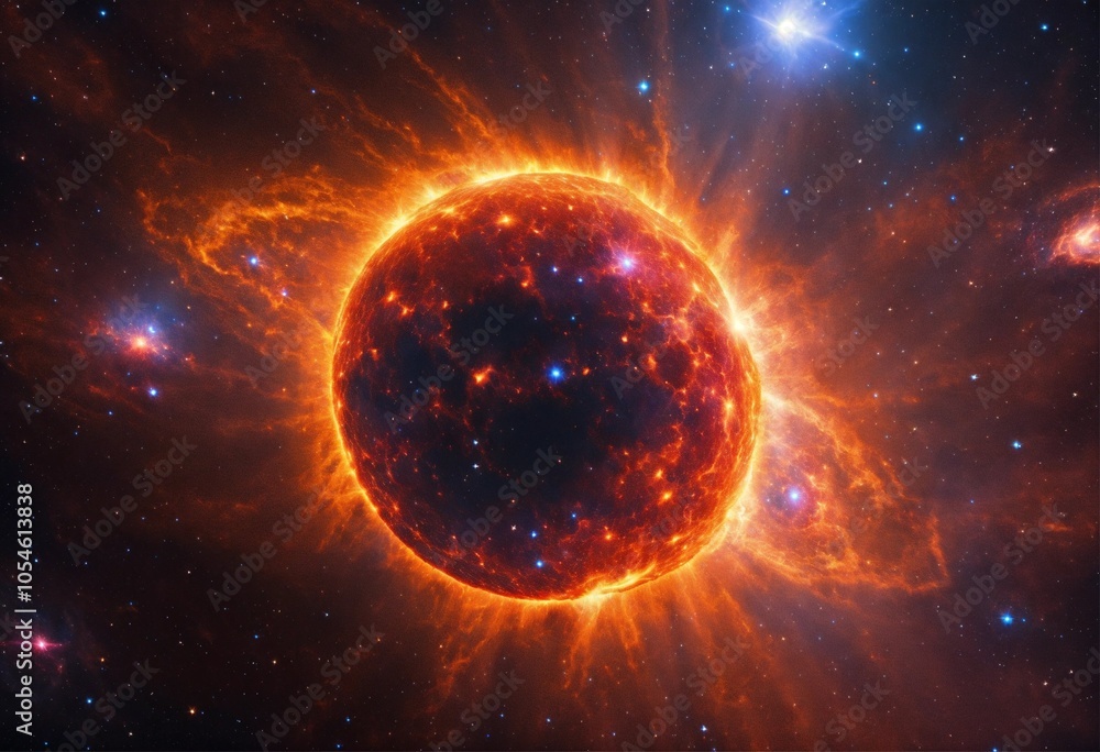 Naklejka premium planet in space