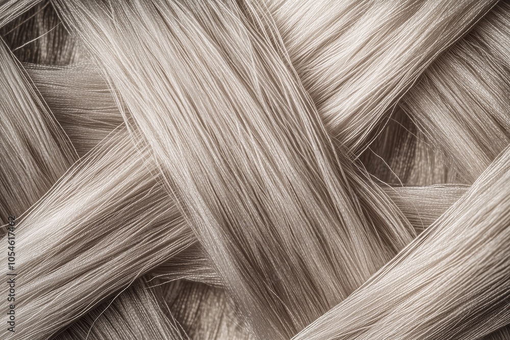 Close-up view of polyester fibers showcasing intricate textures and details, captured under a microscope for scientific examination Close-up view of polyester fibers showcasing intricate textures and details, captured under a microscope for scientific examination