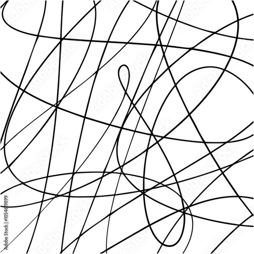 Scribble lines hand drawn seamless pattern.