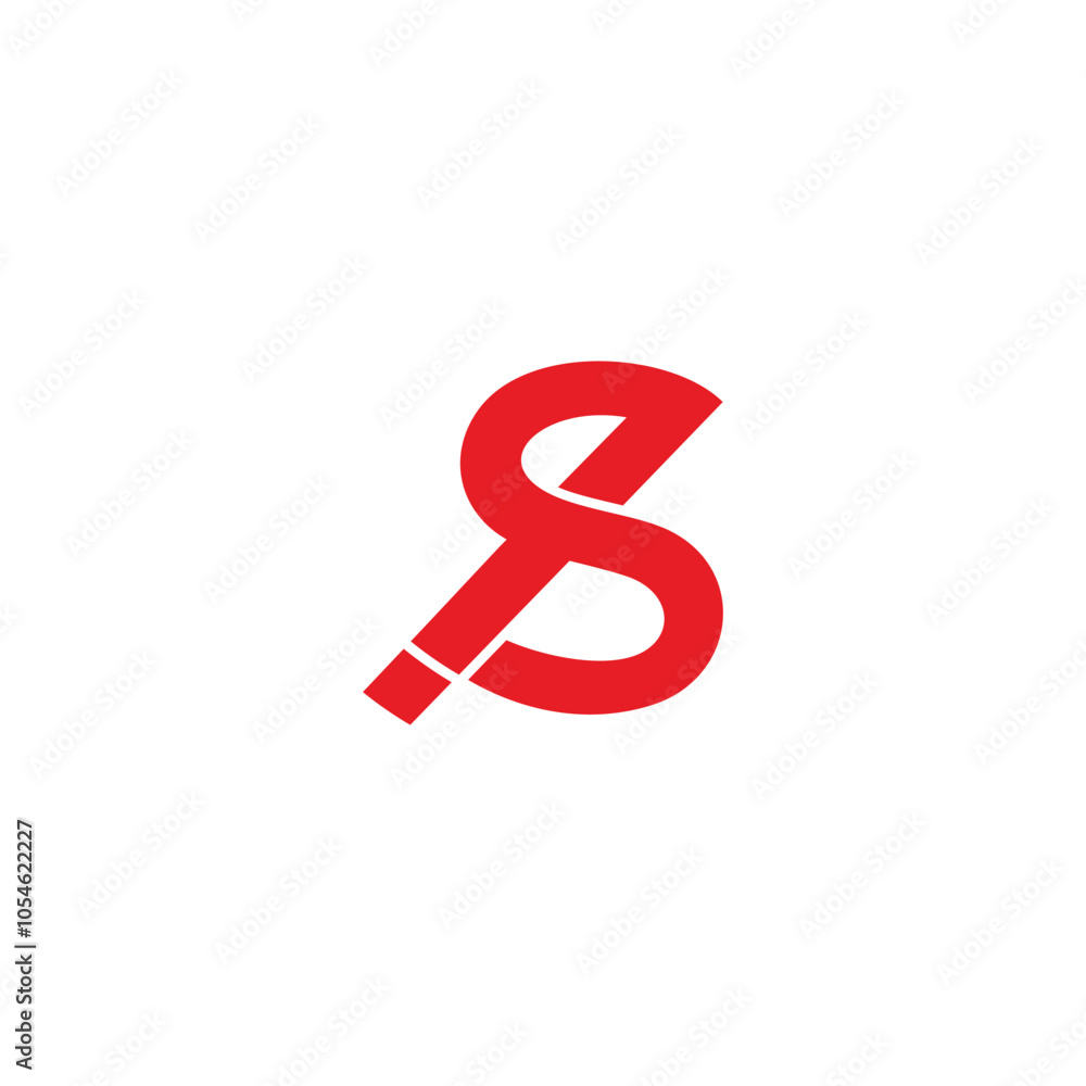 letter s exclamation design simple logo vector letter s exclamation design simple logo vector