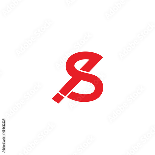 letter s exclamation design simple logo vector