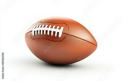 American football ball, studio lighting. Selective focus background and copy space