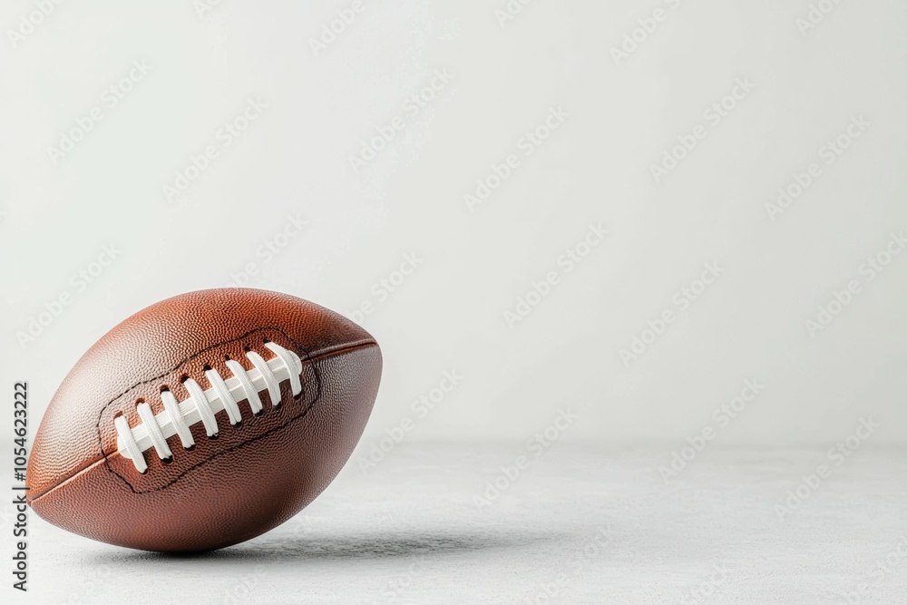 American football ball, studio lighting. Selective focus background and copy space American football ball, studio lighting. Selective focus background and copy space