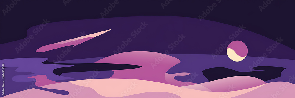 Abstract purple pink night sky background with moon for website and social media Abstract purple pink night sky background with moon for website and social media