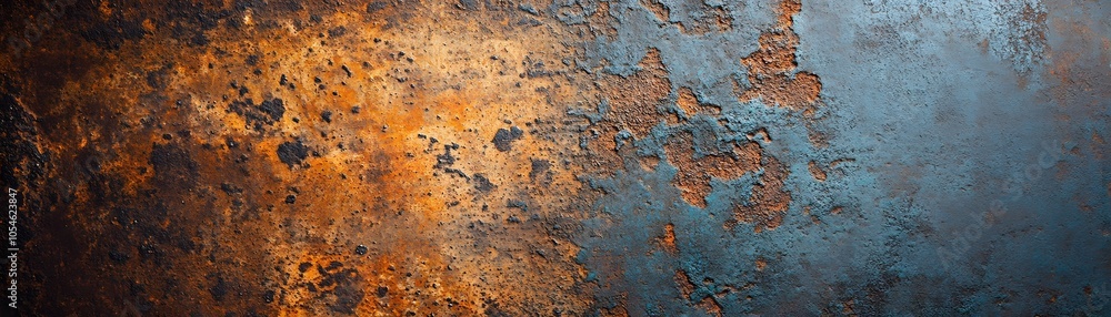 Rusty and Peeling Blue Paint on Metal Surface Rusty and Peeling Blue Paint on Metal Surface
