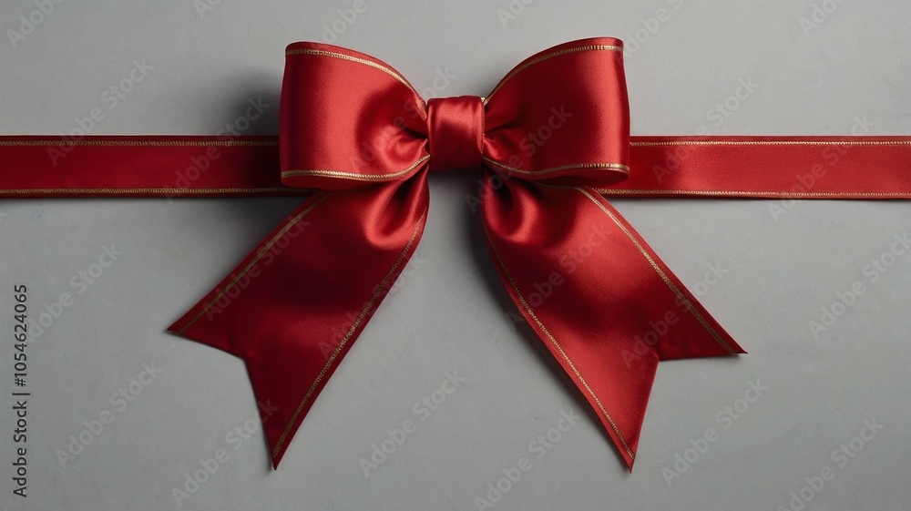 Red Bow with Satin Finish - AI Illustrated Red Bow with Satin Finish - AI Illustrated