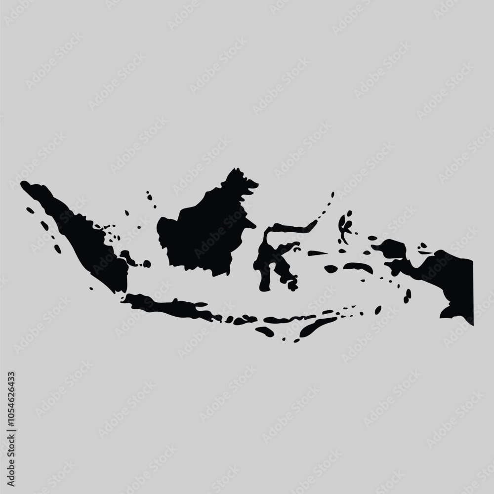 Obraz premium indonesia map vector flat suitable for banner poster and website design