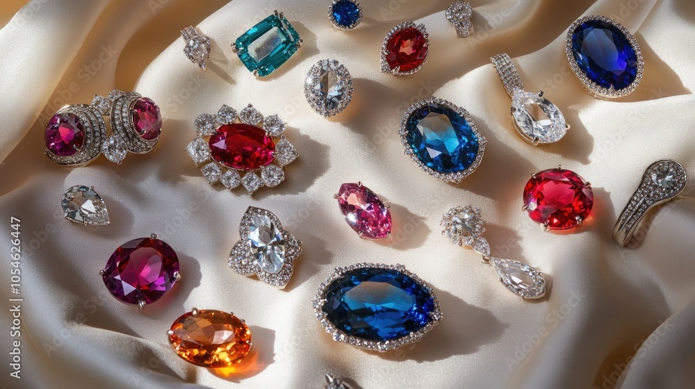 Colorful Variety of Luxurious Gemstone Jewels Colorful Variety of Luxurious Gemstone Jewels