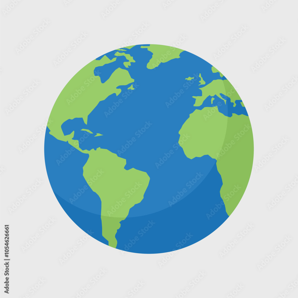 Fototapeta premium Vector Earth Flat blue and green is suitable for banner, poster and website purposes