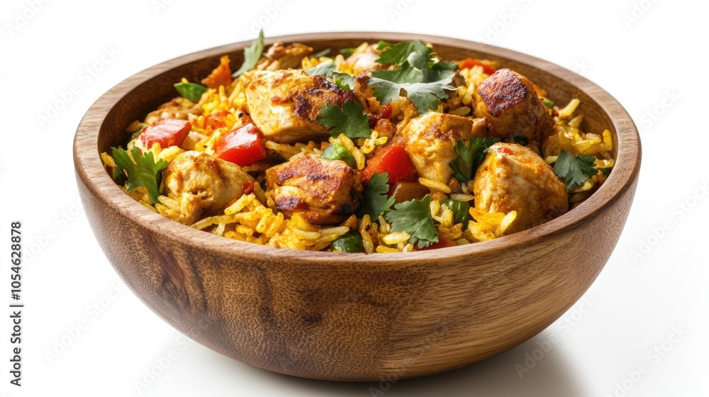 Flavorful Chicken Rice Bowl with Fresh Ingredients Flavorful Chicken Rice Bowl with Fresh Ingredients