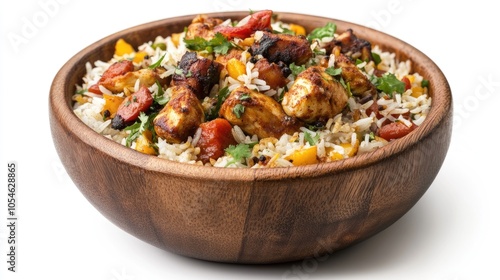 Delicious Chicken Rice Bowl with Fresh Vegetables