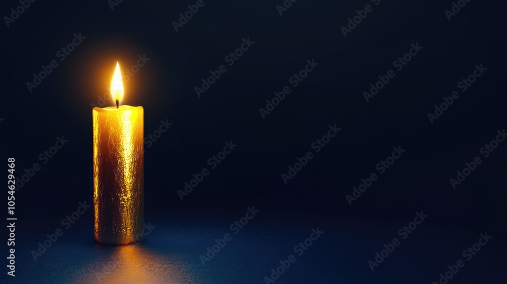 Peaceful Candle Flame in Dark Setting Peaceful Candle Flame in Dark Setting