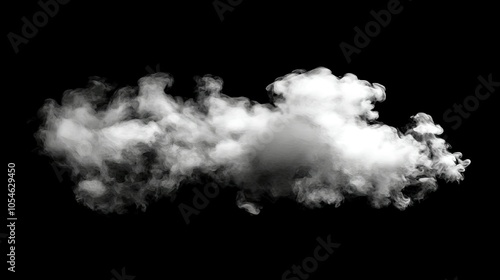 Ethereal White Clouds on a Black Background