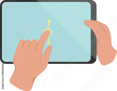 Swipe Touchscreen Gesture Hand On Tablet