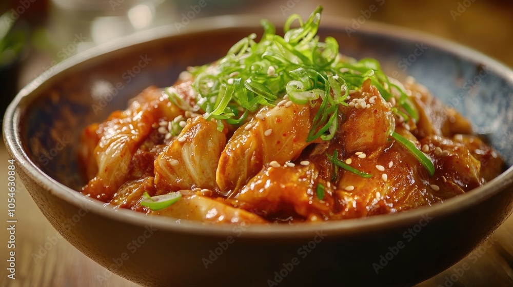 Delicious Chicken Dish with Green Onions and Sesame Seeds Delicious Chicken Dish with Green Onions and Sesame Seeds