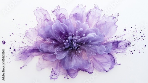 Vibrant Purple Abstract Flower Design