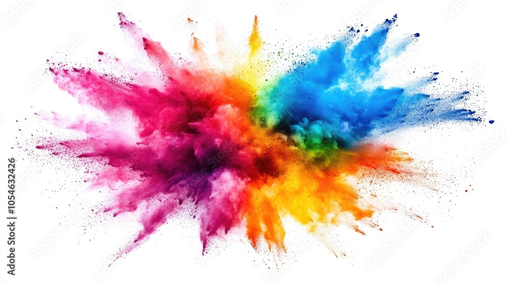 Fototapeta premium Colorful Explosion of Powder in Bright Shades