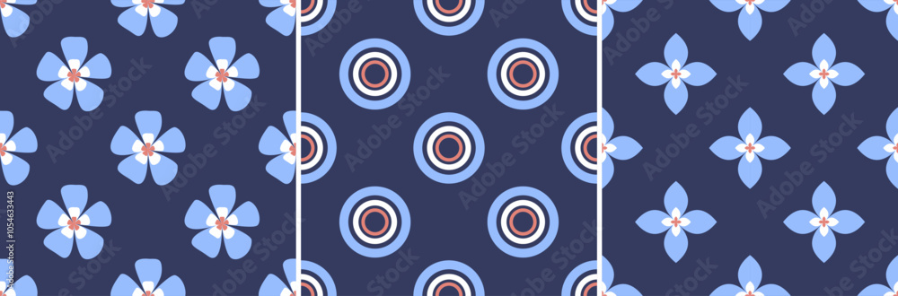 seamless pattern with blue seamless pattern with blue