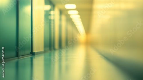 Abstract Hallway with Soft Lighting and Blur Effects