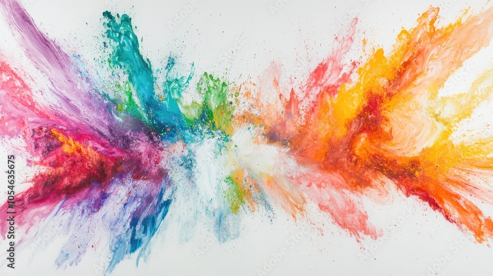 Fototapeta premium Vibrant Color Explosion Abstract Artwork
