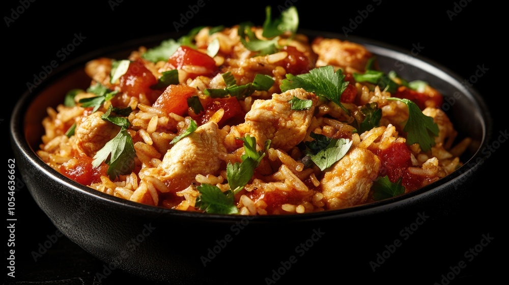 Delicious Chicken Rice Bowl with Fresh Ingredients Delicious Chicken Rice Bowl with Fresh Ingredients