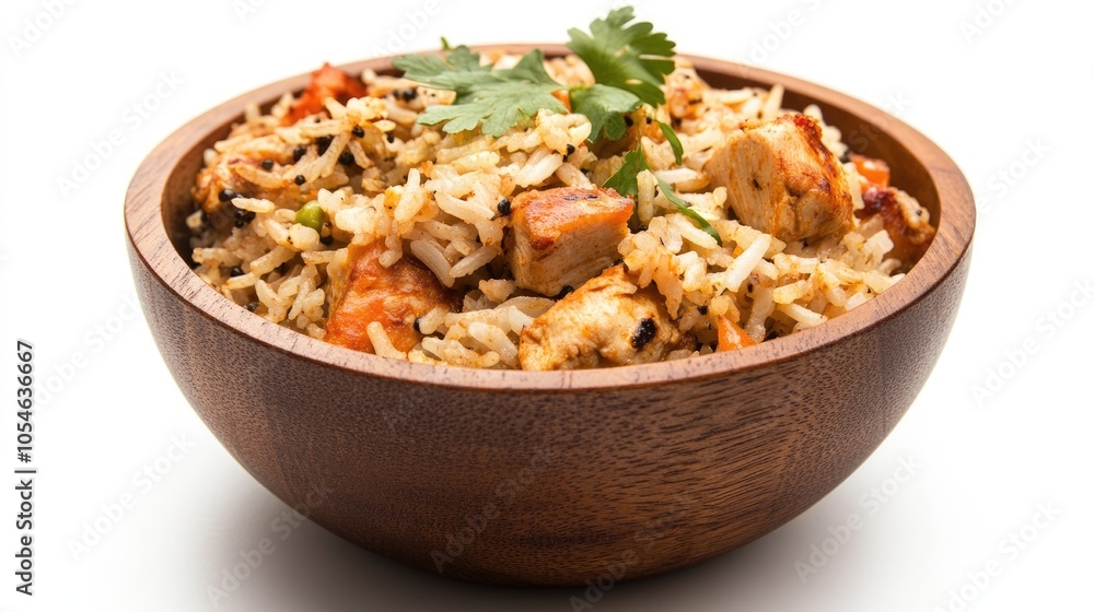 Delicious Rice Bowl with Chicken and Herbs Delicious Rice Bowl with Chicken and Herbs