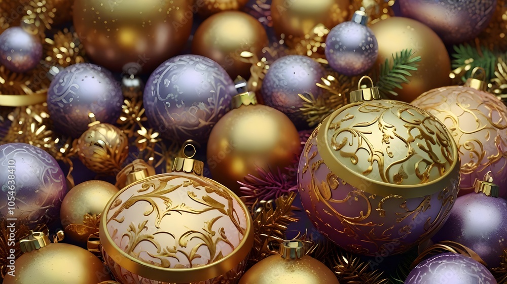 christmas decorations on a white background christmas decorations on a white background