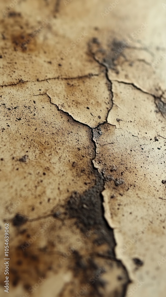 Close-up of Cracked and Weathered Surface with Brown and Black Tones Close-up of Cracked and Weathered Surface with Brown and Black Tones