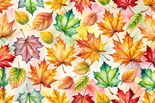 watercolor illustrations of autumn leaves