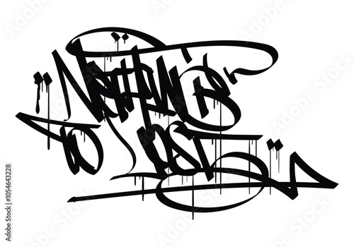 NOTHING TO LOST graffiti tag style design
