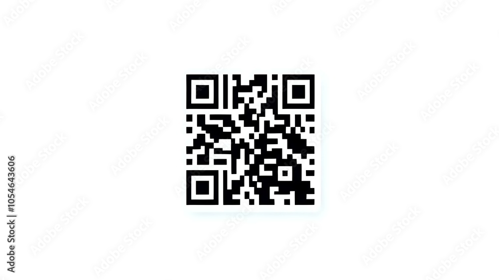 Crypto Wallet QR Code on Minimalist Background Crypto Wallet QR Code on Minimalist Background