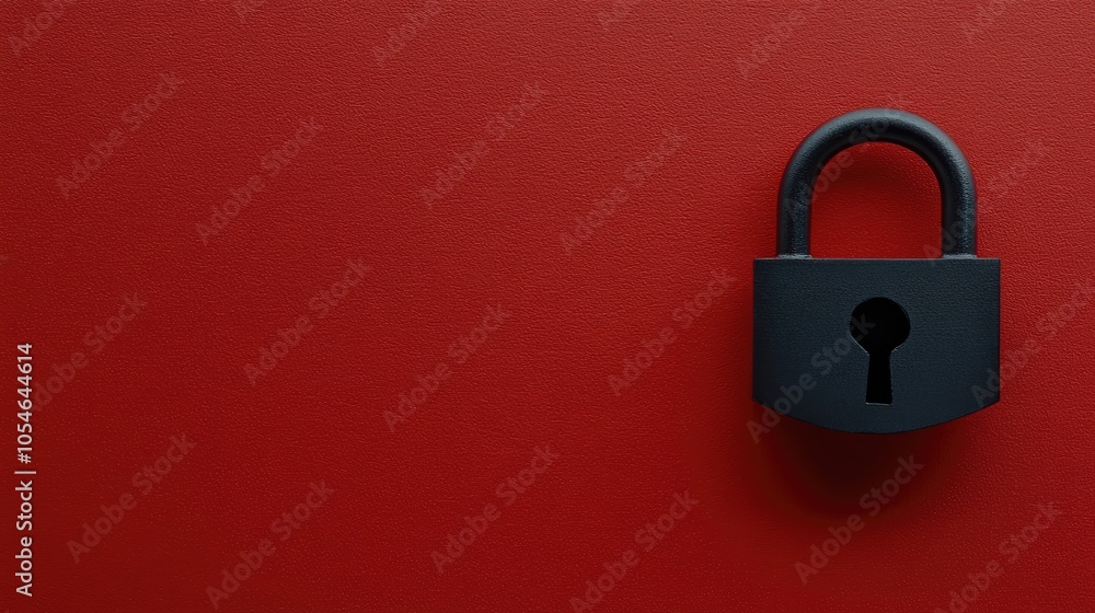 Fototapeta premium padlock on color background