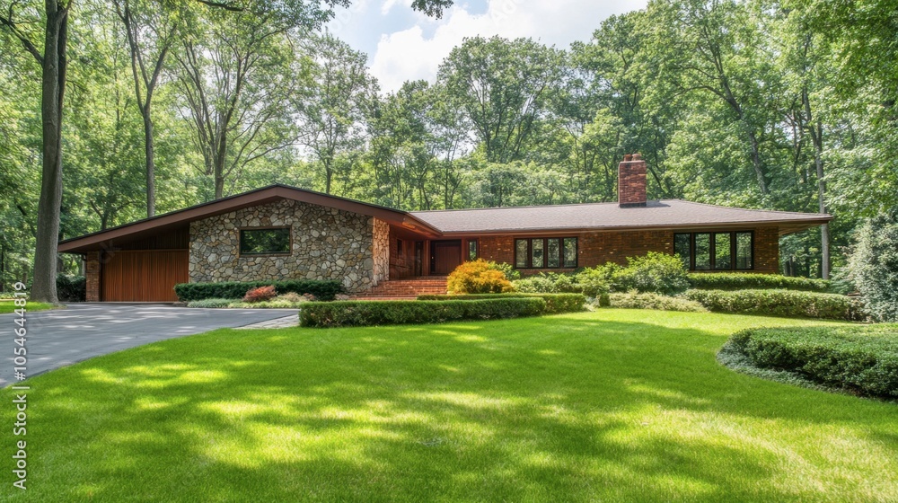 Charming Modern Home Surrounded by Lush Greenery Charming Modern Home Surrounded by Lush Greenery