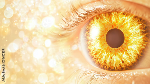 Hologram Illustrating Zeaxanthin's Benefits for Eye Health: Protecting Vision and Reducing Macular Degeneration Risk photo