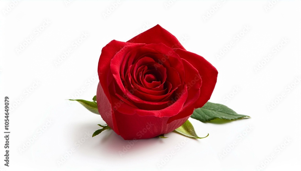 A single red rose on white A single red rose on white