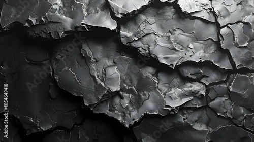 Abstract Background - Black Cracked Texture