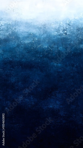 A serene abstract ocean scene featuring deep blue hues that blend seamlessly, creating a calming yet mysterious atmosphere. The texture adds depth to the composition.