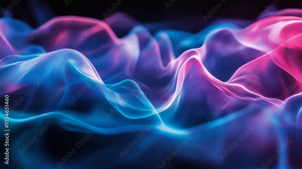Abstract waves of blue and pink light Abstract waves of blue and pink light
