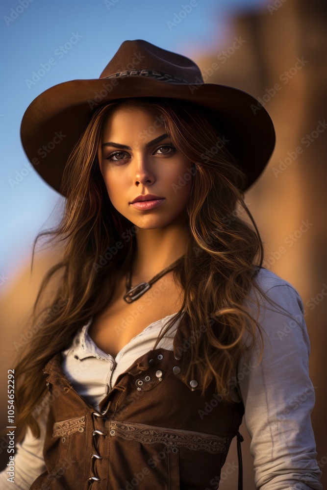 Portrait of a Wild West Cowgirl Portrait of a Wild West Cowgirl
