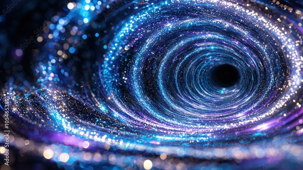 Dazzling cosmic vortex with vibrant swirling galaxies and stars Dazzling cosmic vortex with vibrant swirling galaxies and stars