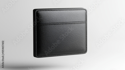 Wallpaper Mural Minimalist black leather wallet with clean design on white background Torontodigital.ca
