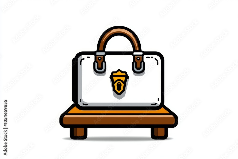 Simple outline of a briefcase and business folder, symbolizing professionalism and preparation in career settings, symbolizing readiness and order Simple outline of a briefcase and business folder, symbolizing professionalism and preparation in career settings, symbolizing readiness and order