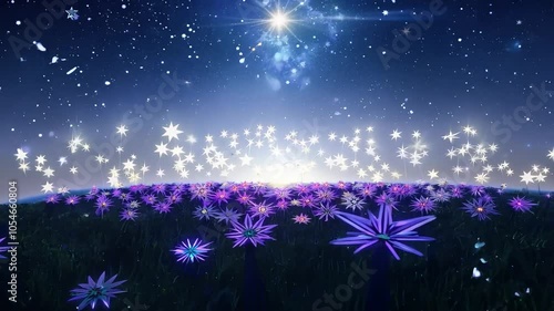 Mystic Star Gardens Gardens where stars bloom like flowers, creating a celestial paradise on earth photo