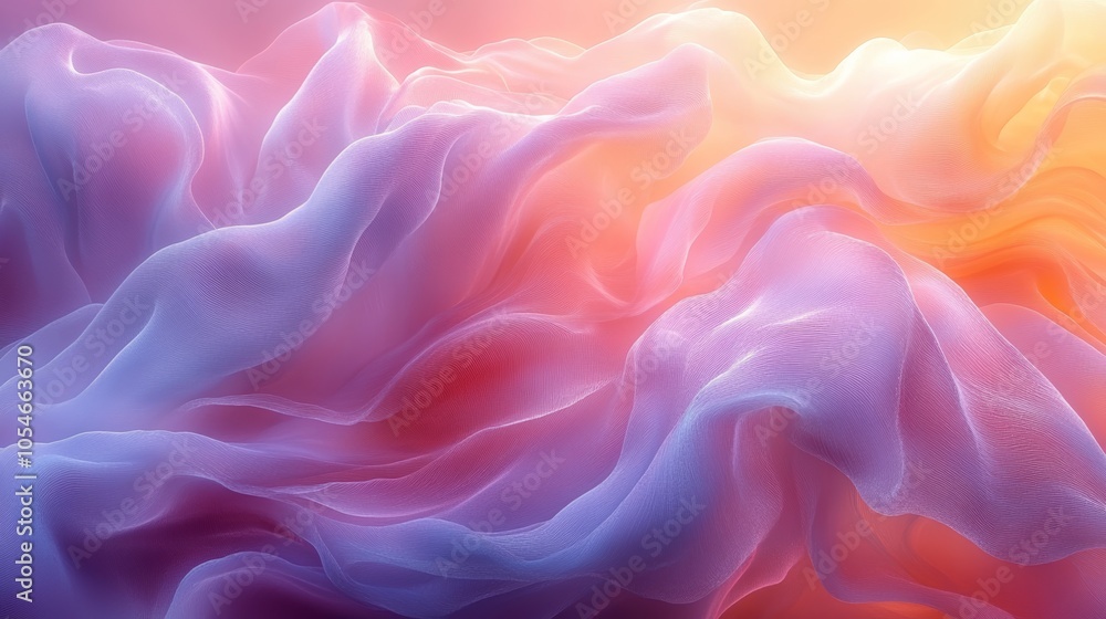 Abstract pastel colored fabric waves, soft textures. Digital art and design concept Abstract pastel colored fabric waves, soft textures. Digital art and design concept