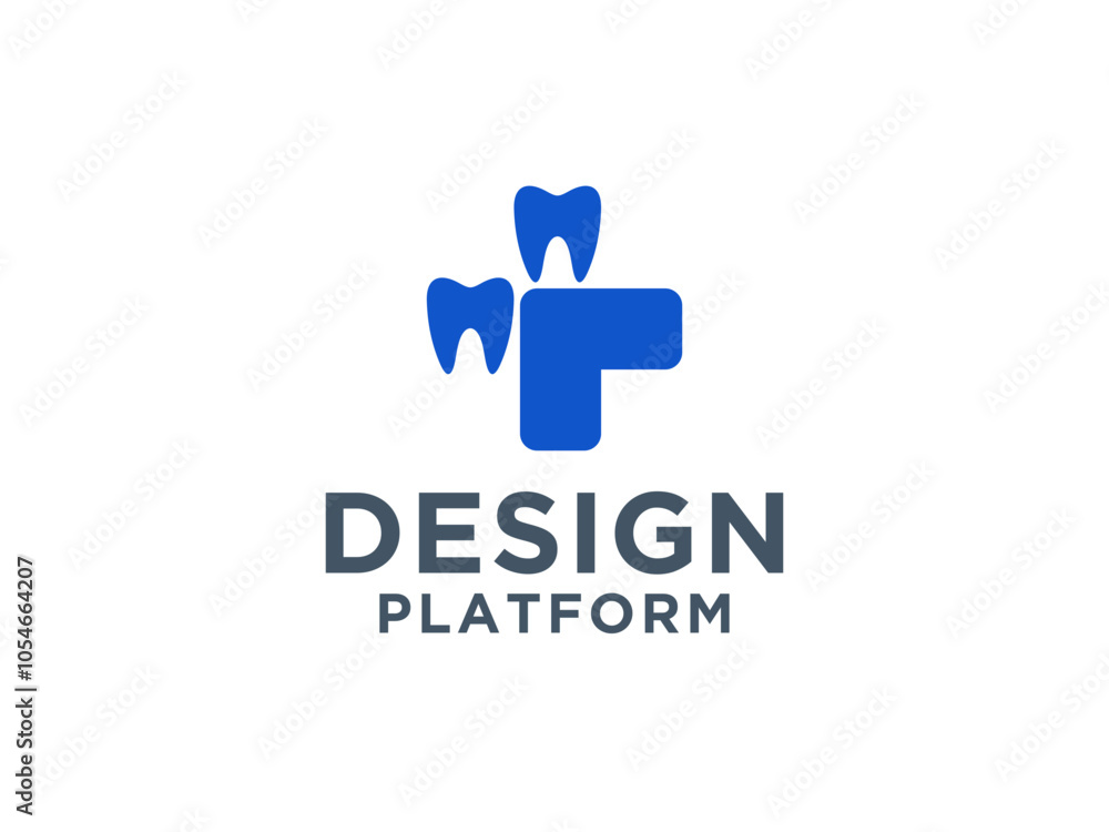 Dental Clinic Logo. Blue Shape Cross Sign with Tooth Symbol Combination isolated on White Background. Usable for Dentist, Healthcare and Medical Logos. Dental Clinic Logo. Blue Shape Cross Sign with Tooth Symbol Combination isolated on White Background. Usable for Dentist, Healthcare and Medical Logos.