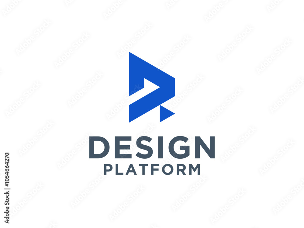 Simple Initial Letter R Logo. Blue Geometric Square Shape isolated on White Background. Usable for Business and Branding Logos. Simple Initial Letter R Logo. Blue Geometric Square Shape isolated on White Background. Usable for Business and Branding Logos.