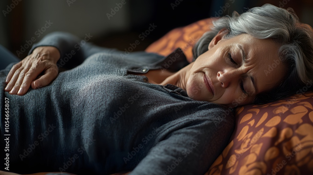 Matur Woman suffering from lower back pain. Mature woman resting with back pain. Female lower back pain. Senior woman injury suffering from backache. Matur Woman suffering from lower back pain. Mature woman resting with back pain. Female lower back pain. Senior woman injury suffering from backache.