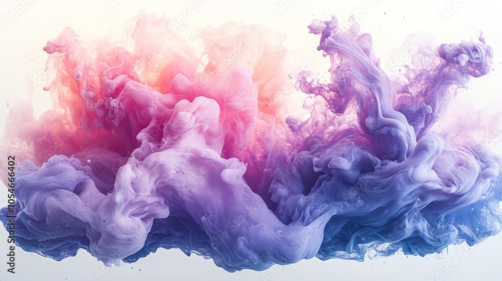 Vibrant swirls of colorful smoke against a white background. Abstract art and creativity concept Vibrant swirls of colorful smoke against a white background. Abstract art and creativity concept