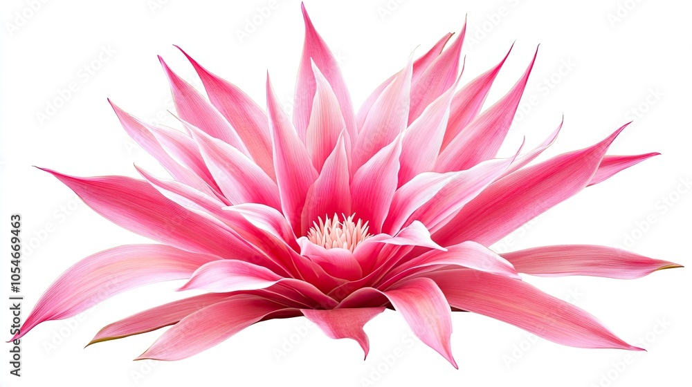 Pink flower with many petals, isolated on white background. Pink flower with many petals, isolated on white background.